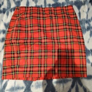 J. Crew Red and Yellow Plaid Mini Skirt